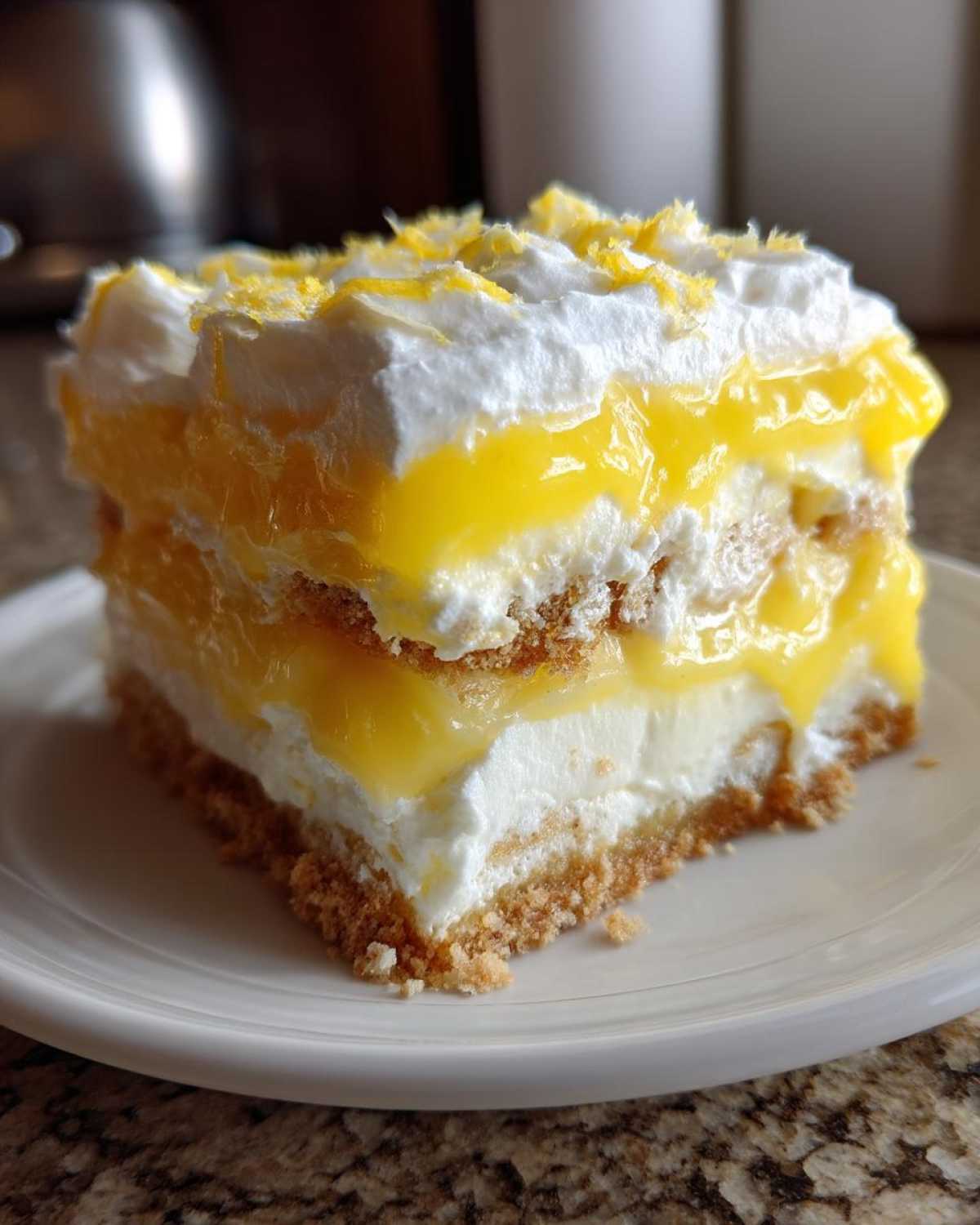 Layered Lemon Lush Dessert (Lemon Dream) - detail 1