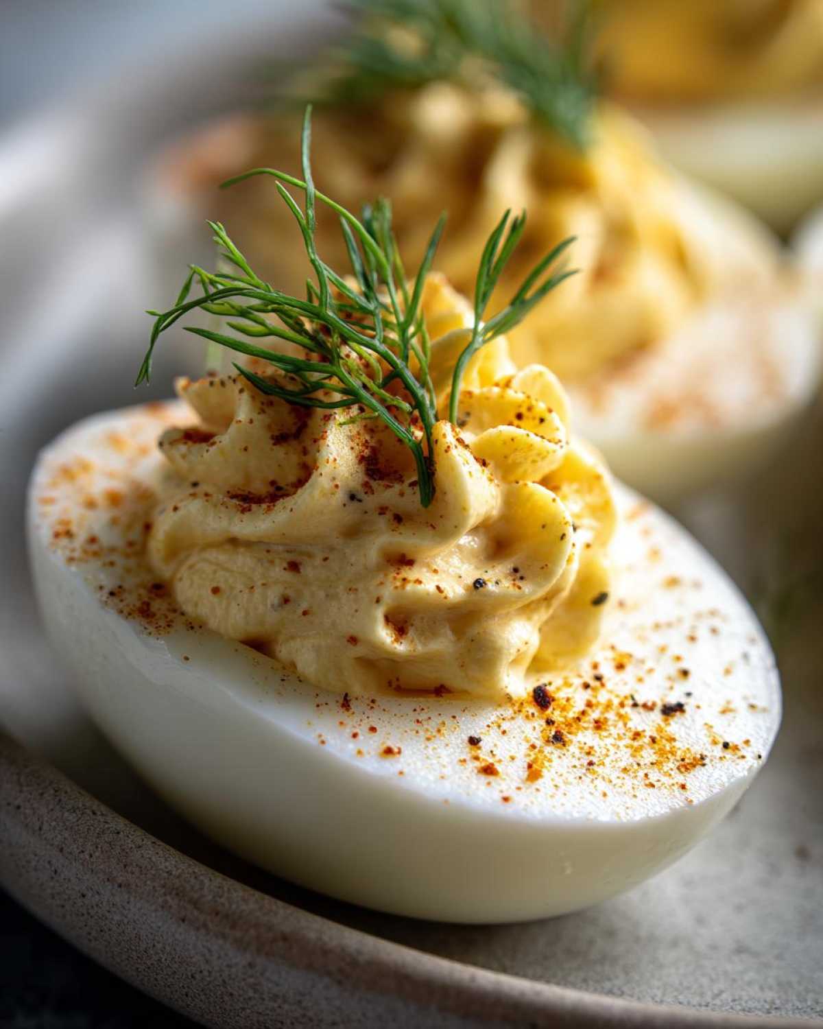 Fancy deviled eggs - detail 1