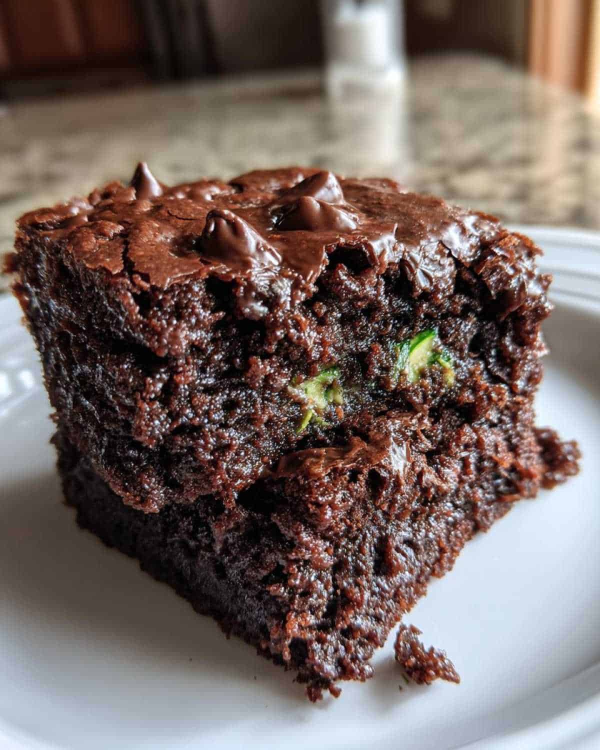 Vegan Avocado Zucchini Brownies - detail 3