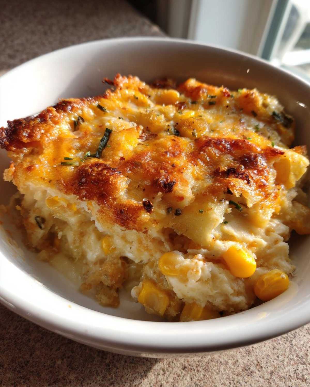 Corn and squash casserole - detail 3