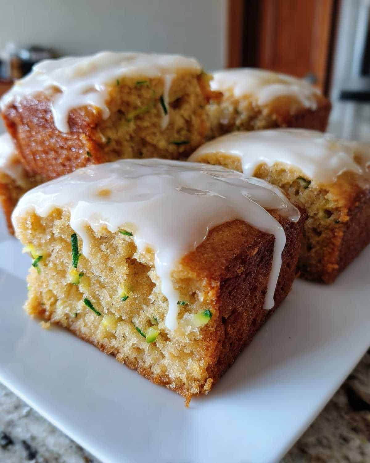 Lemon Zucchini Bars with Glaze - detail 2