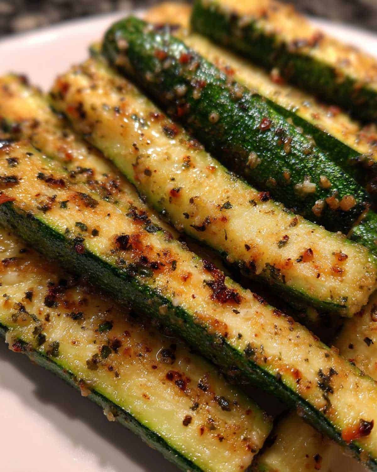 Simple Roasted Zucchini Spears - detail 2