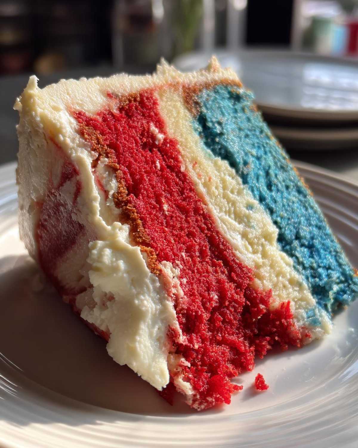 Red, White & Blue Layered Flag Cake (Betty Crocker) - detail 3