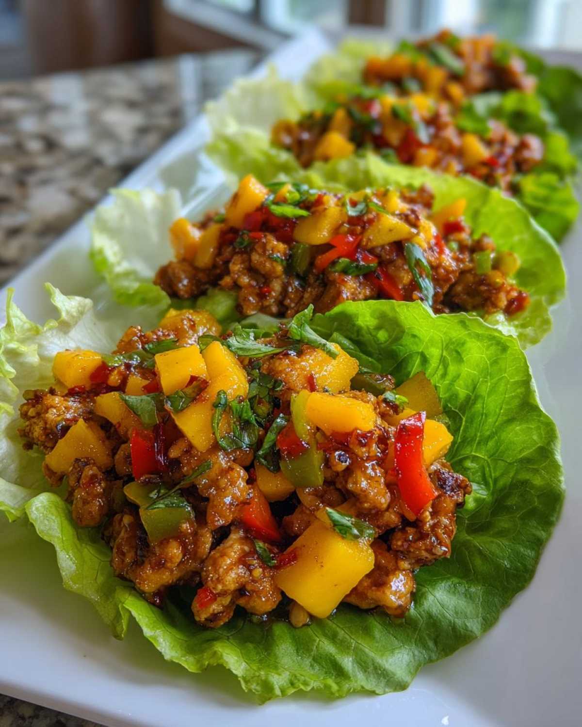 Chili Mango Chicken Lettuce Wraps - detail 2