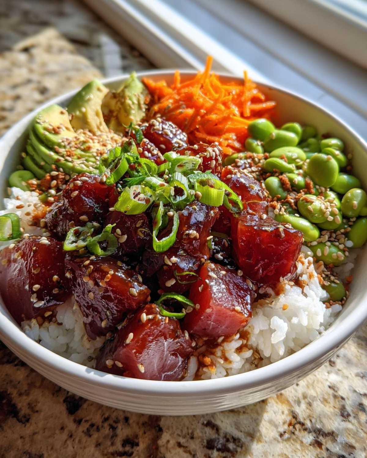 Tuna poke bowl - detail 3