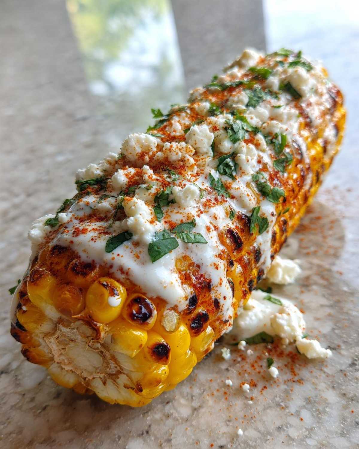 Vegetarian elote - detail 1