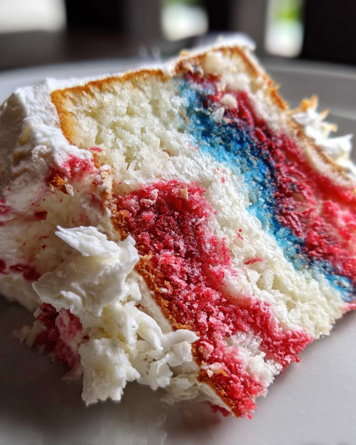 Red, White & Blue Marble Memorial Day Cake - detail 2