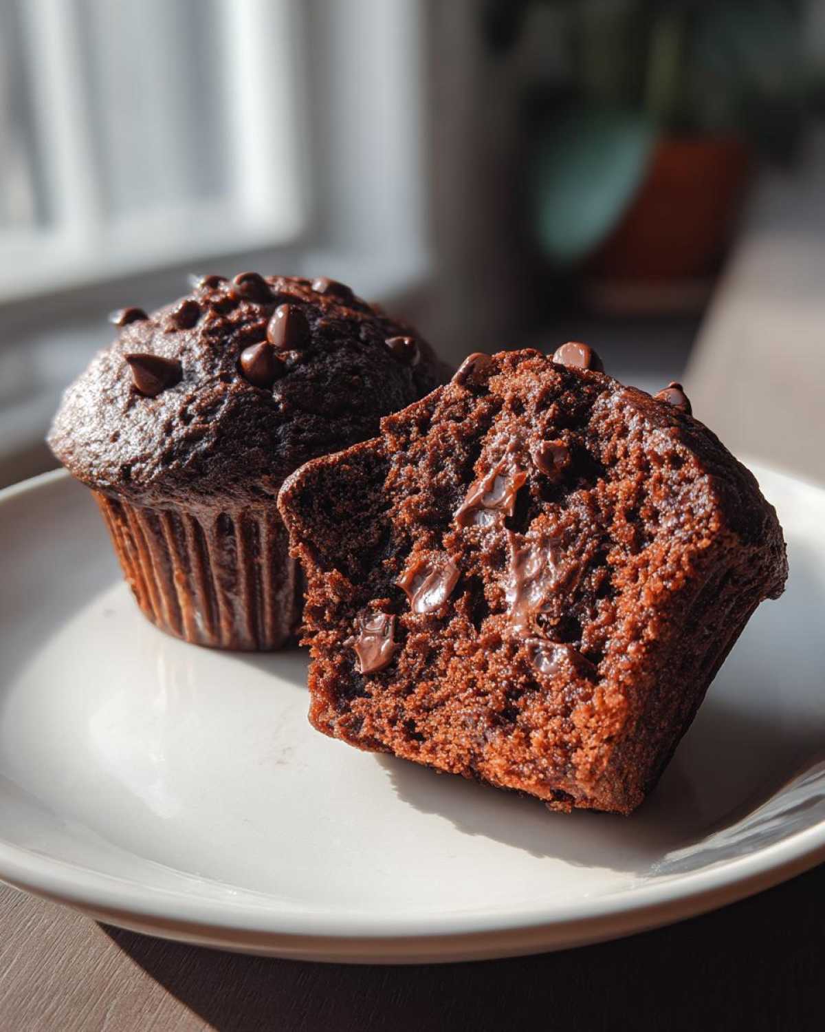 Double chocolate chip muffins - detail 4