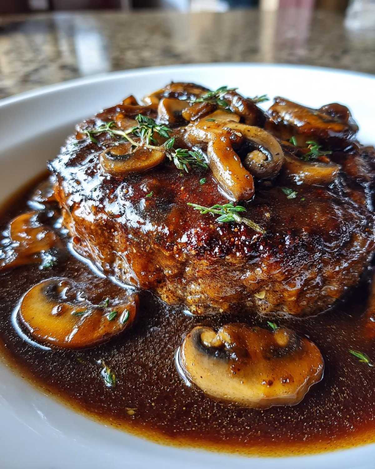 Salisbury Steak with Mushroom Gravy - detail 1