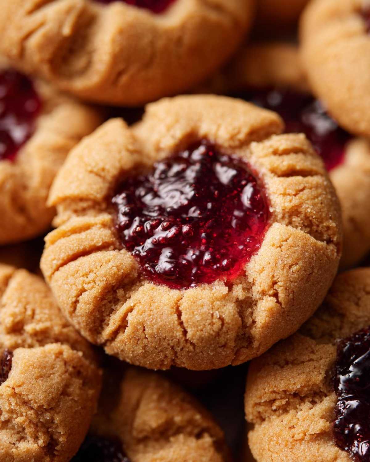 Peanut Butter & Jelly Thumbprint Cookies - detail 4