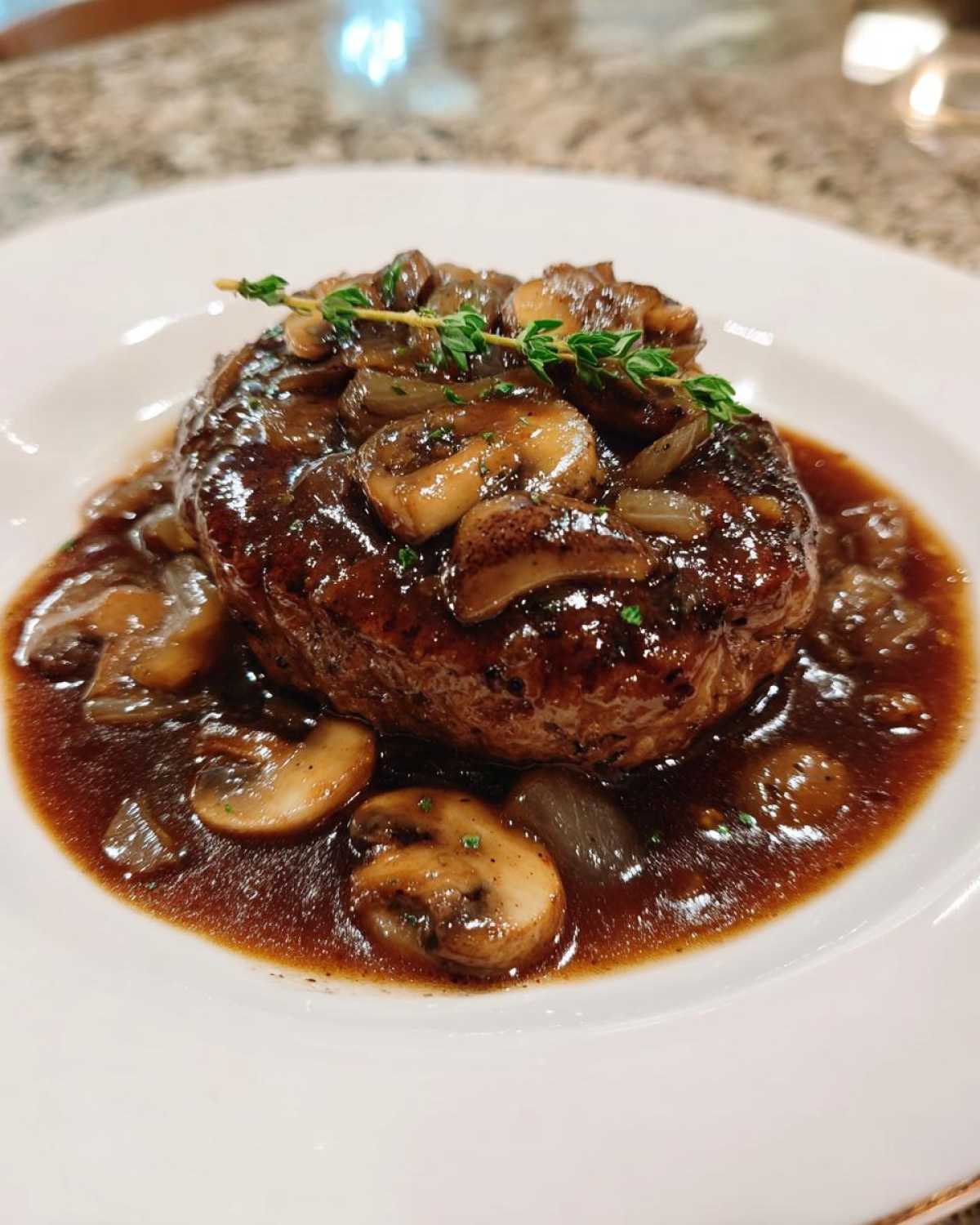 Salisbury Steak with Mushroom Gravy - detail 4