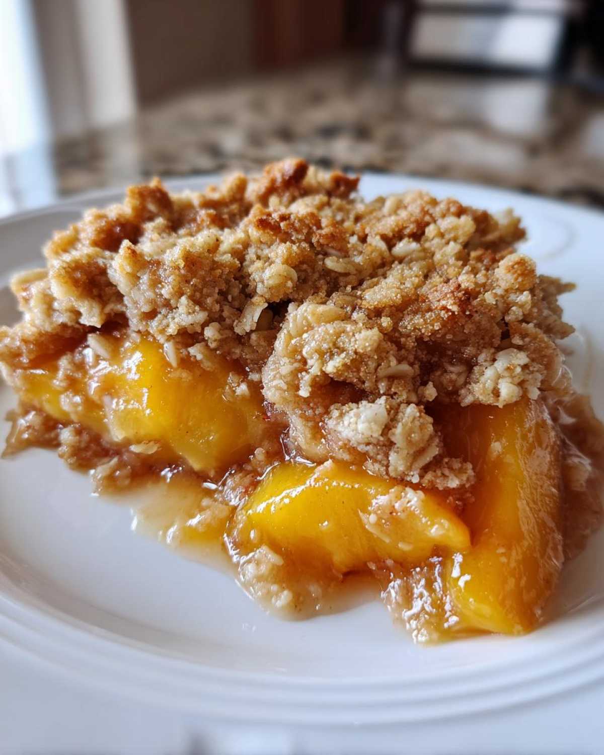 Peach Crisp with Fresh Peaches - detail 3