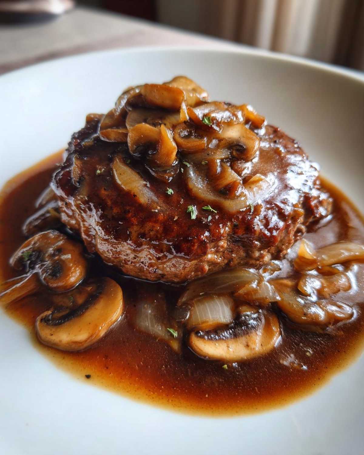 Salisbury Steak with Mushroom Gravy - detail 3