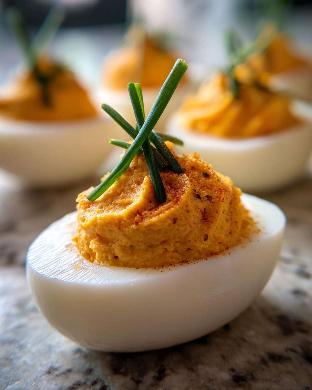 Pumpkin Deviled Eggs - detail 1