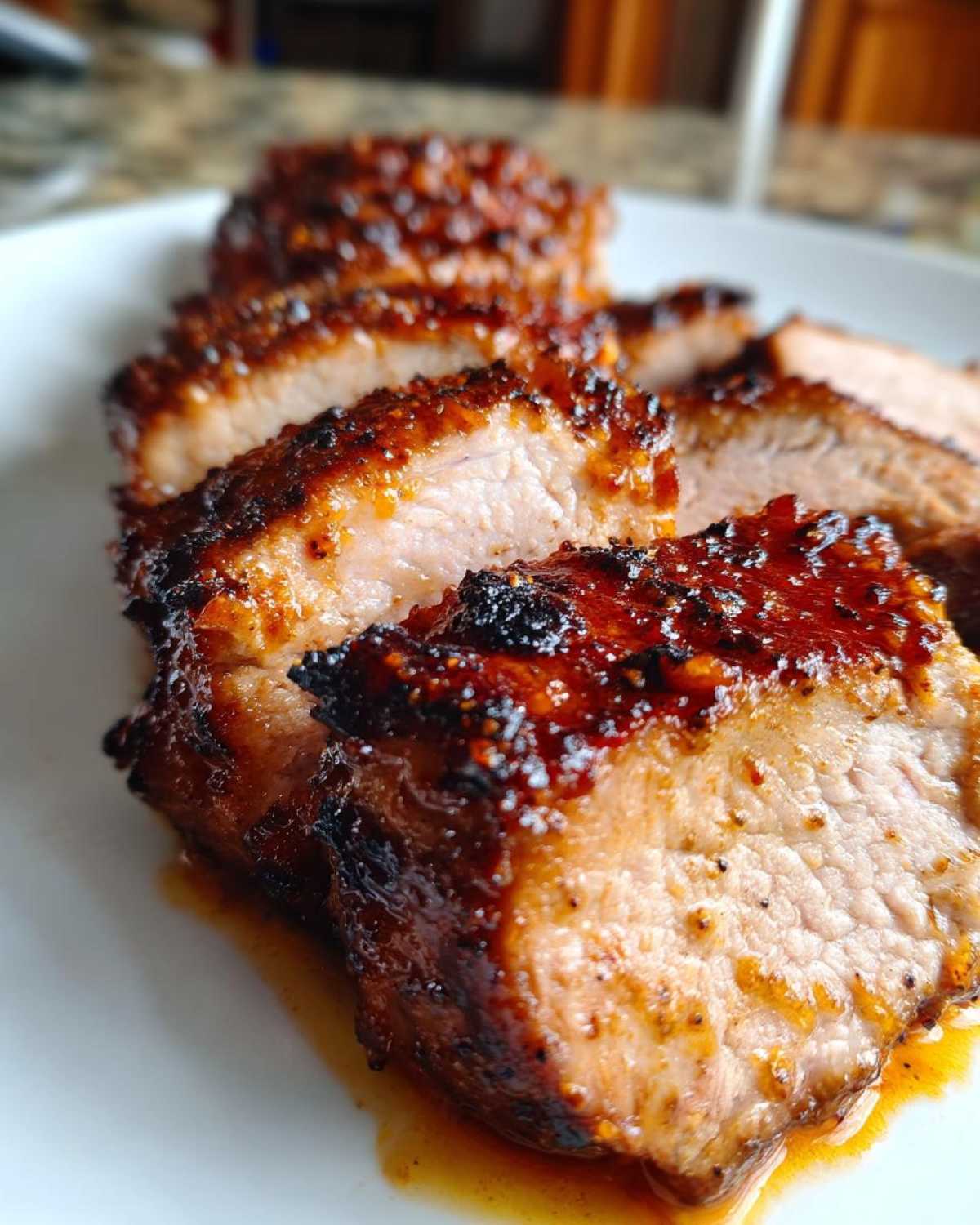 Grilled Pork Tenderloin with Spicy Peach Glaze - detail 3