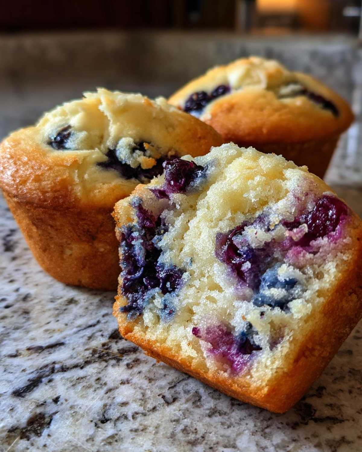 Vegan blueberry muffins - detail 4