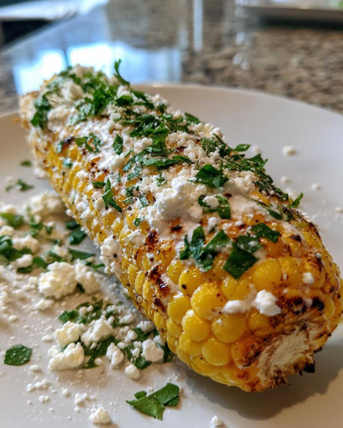 Vegan Mexican street corn - detail 1