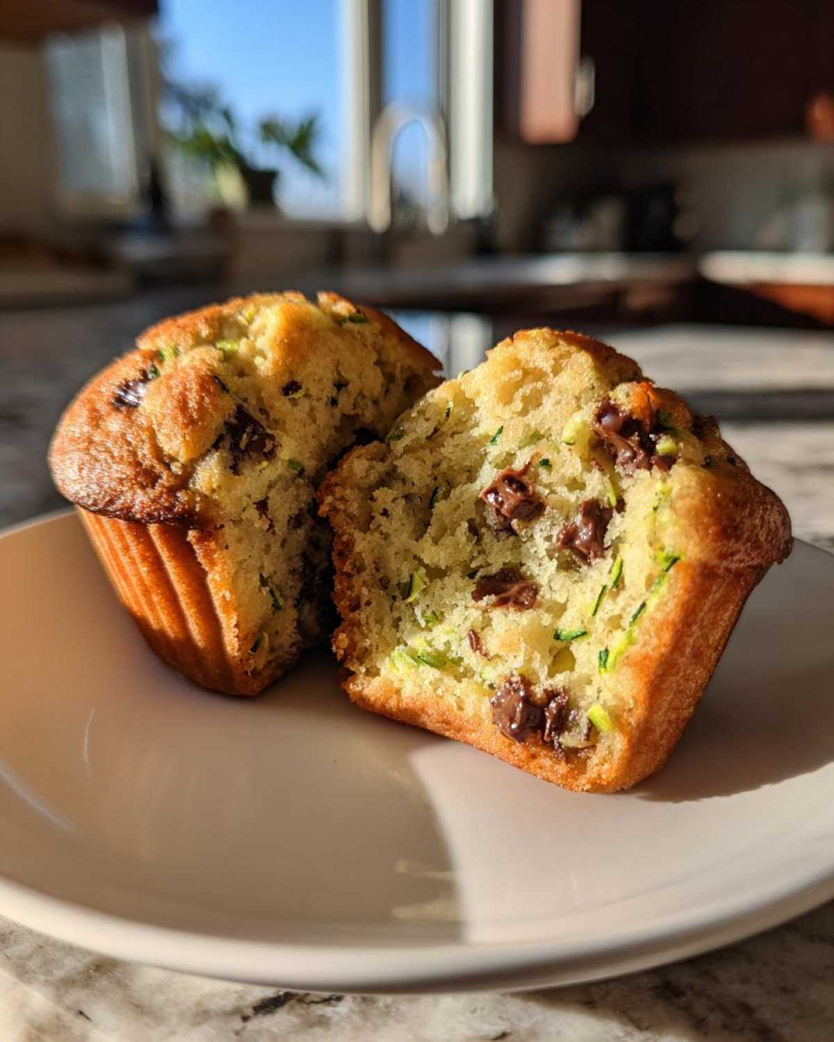 Chocolate chip zucchini muffins - detail 4