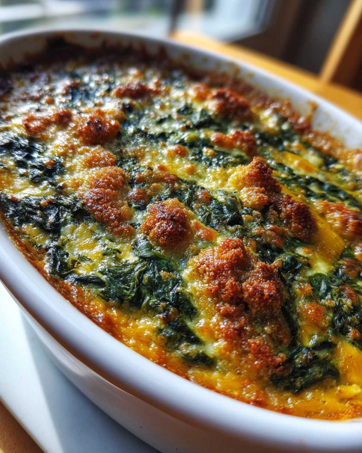 Spinach and squash casserole - detail 2