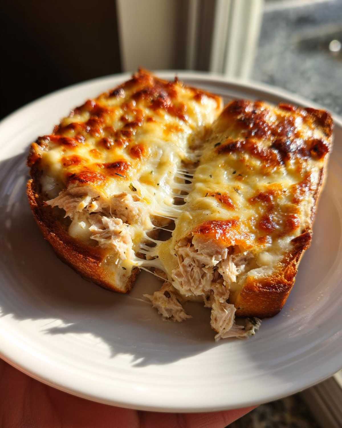 Open-faced tuna melt - detail 3