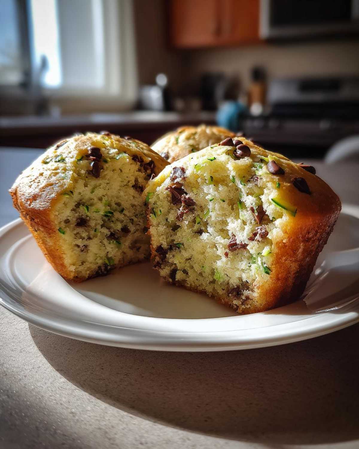 Chocolate chip zucchini muffins - detail 3
