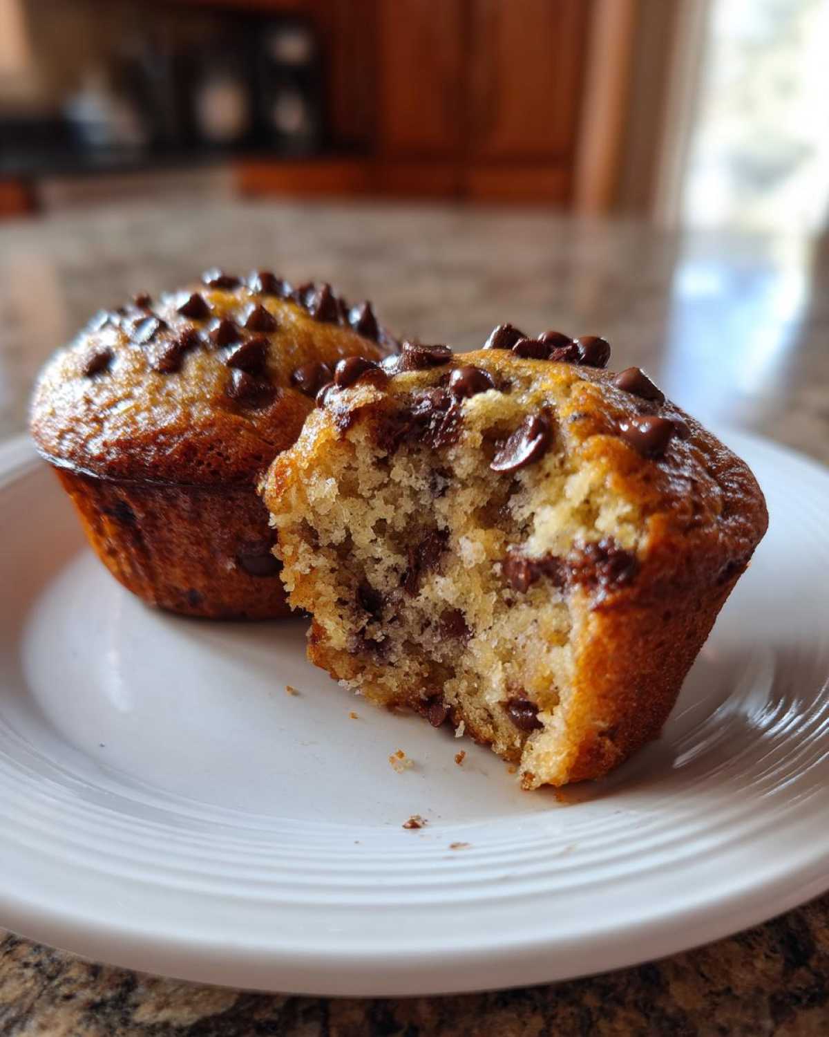 Skinny Banana Chocolate Chip Muffins - detail 1