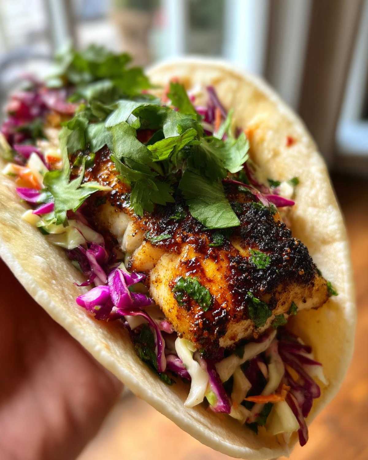 Grilled Fish Tacos with Chipotle Slaw - detail 2