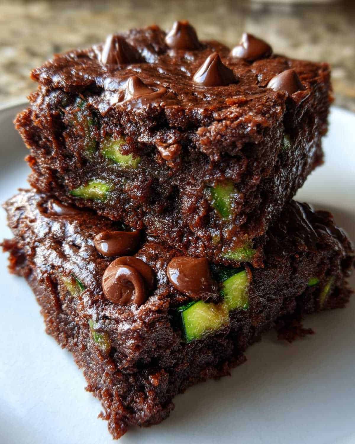 Vegan Avocado Zucchini Brownies - detail 1