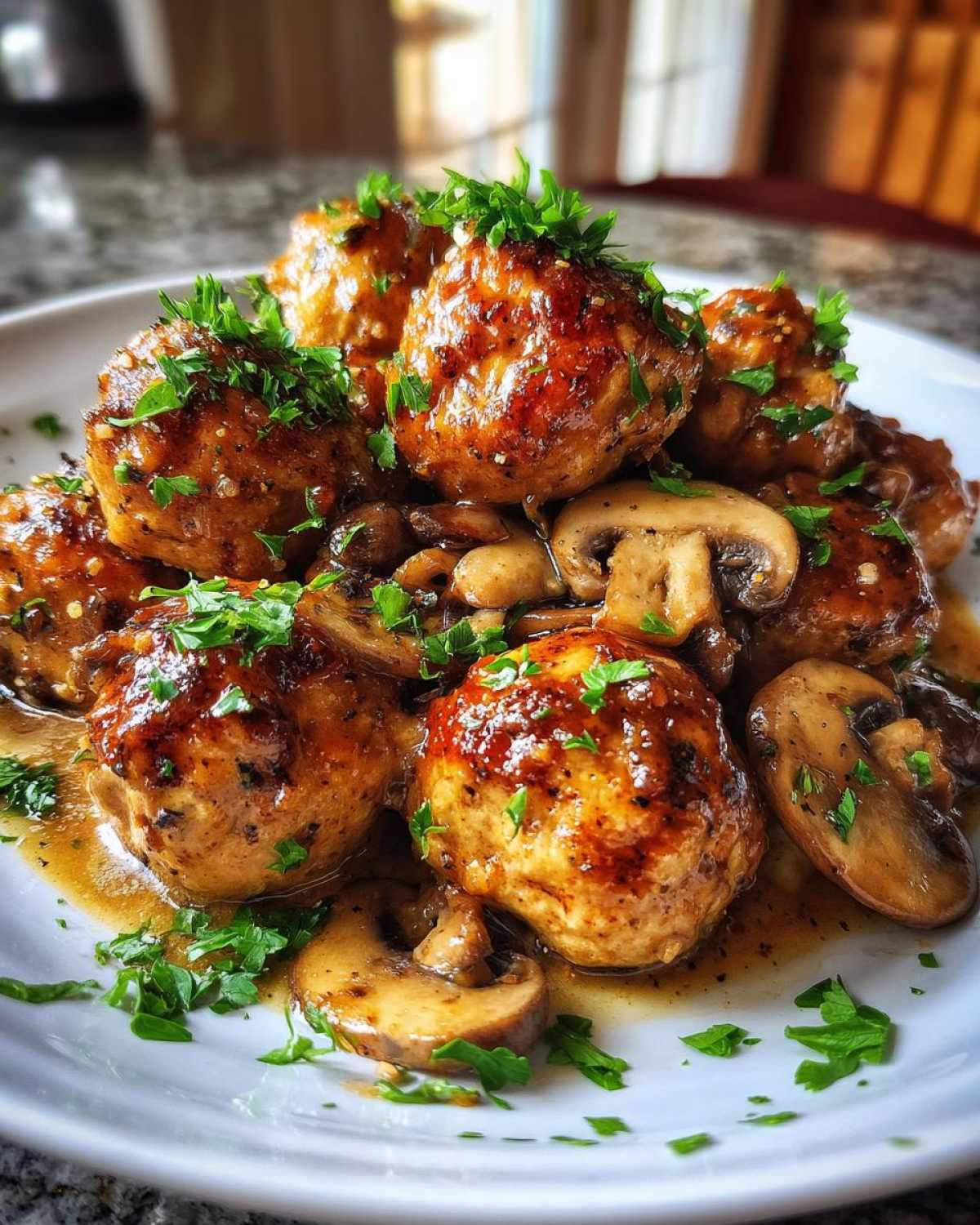 Chicken Marsala Meatballs - detail 3