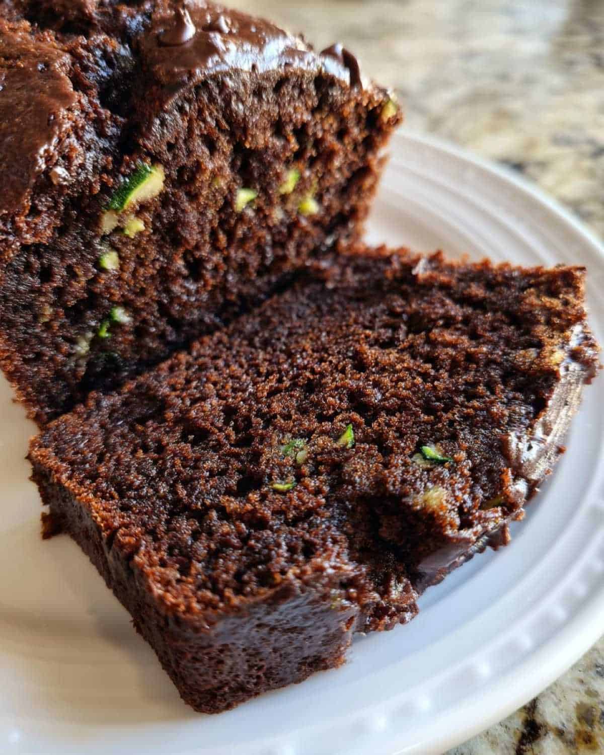 Classic Chocolate Zucchini Loaf Cake - detail 1