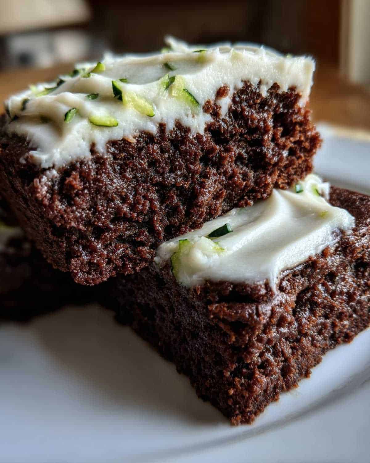 Decadent Frosted Zucchini Brownies - detail 1