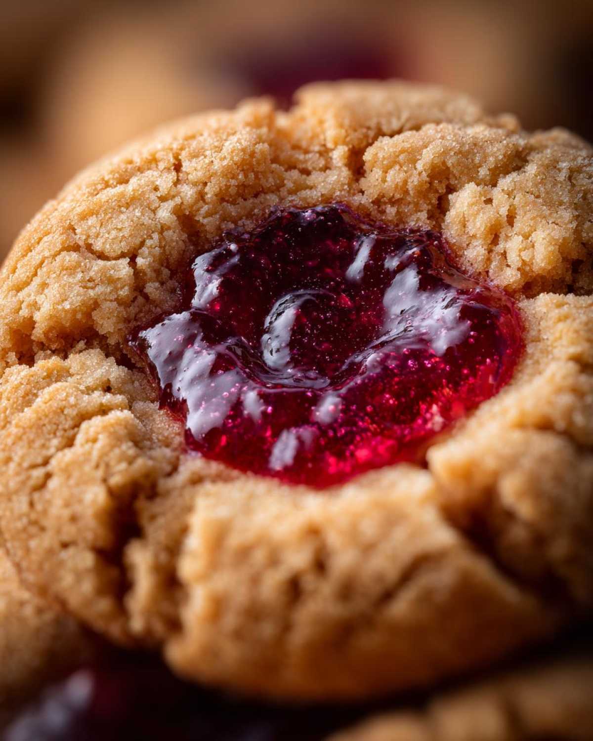 Peanut Butter & Jelly Thumbprint Cookies - detail 1