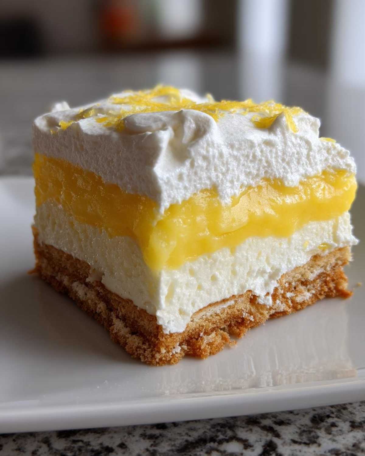 Layered Lemon Lush Dessert (Lemon Dream) - detail 4