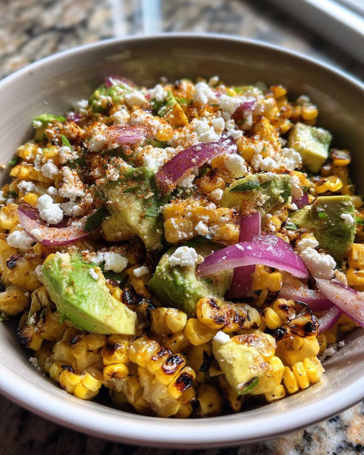 Charred Grilled Corn Salad with Avocado, Lime, and Cotija - detail 2