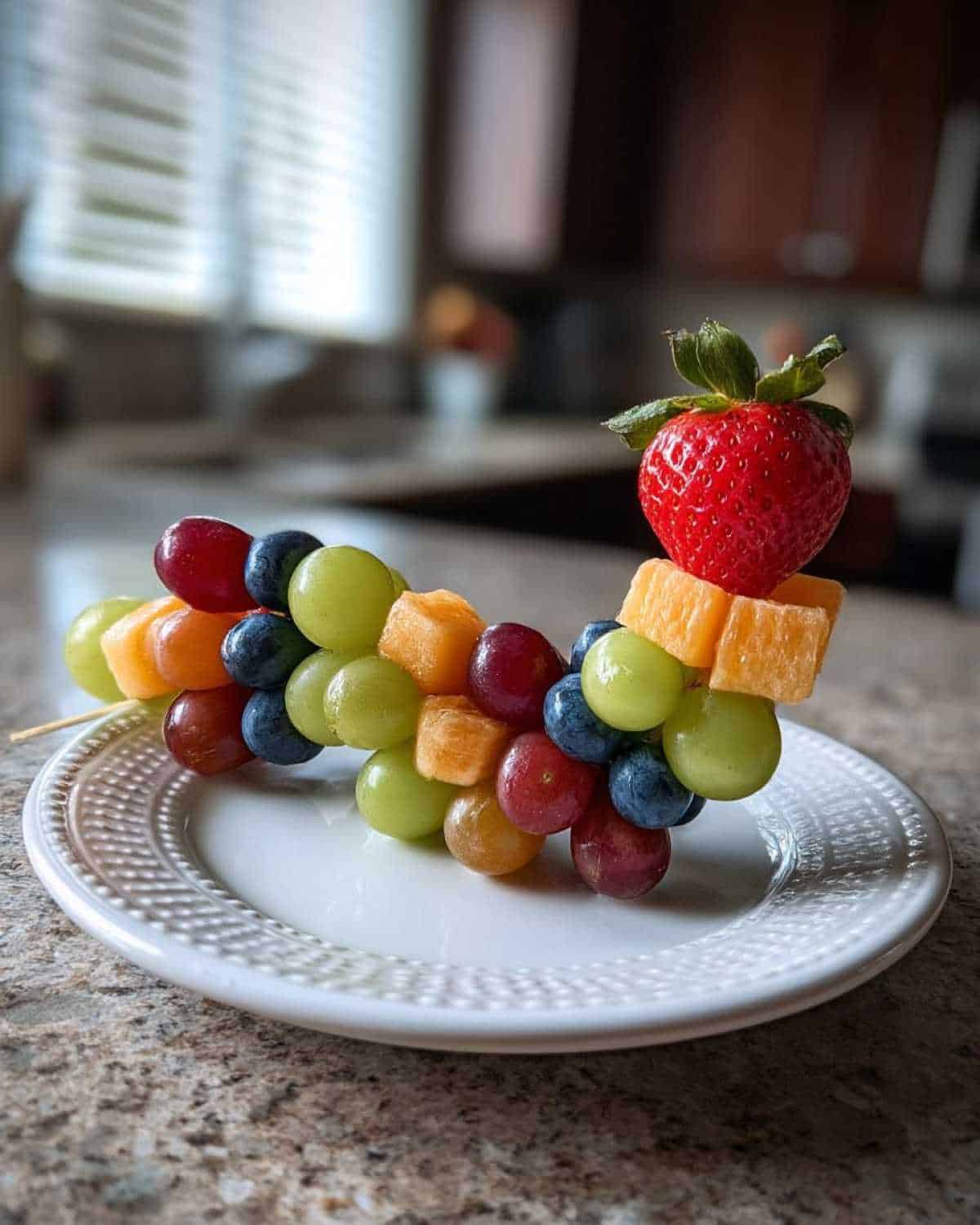 Fruity Caterpillar Skewers - detail 1