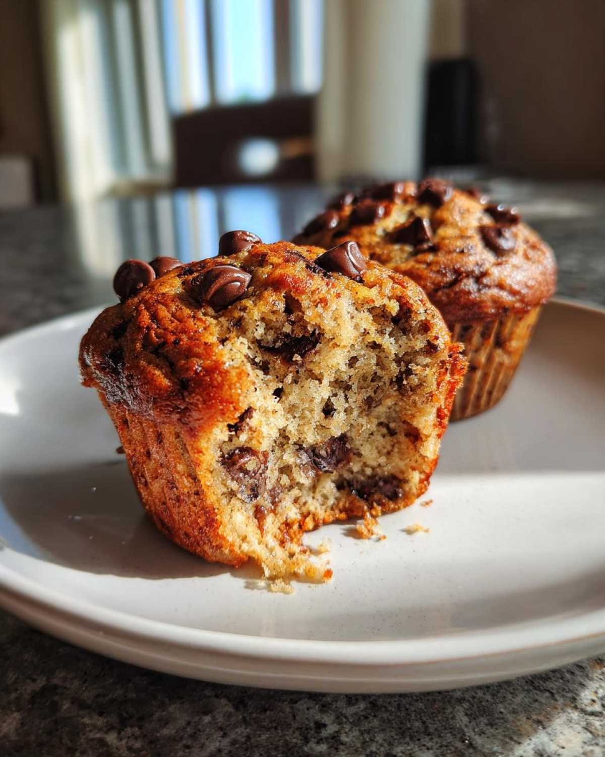Skinny Banana Chocolate Chip Muffins - detail 4