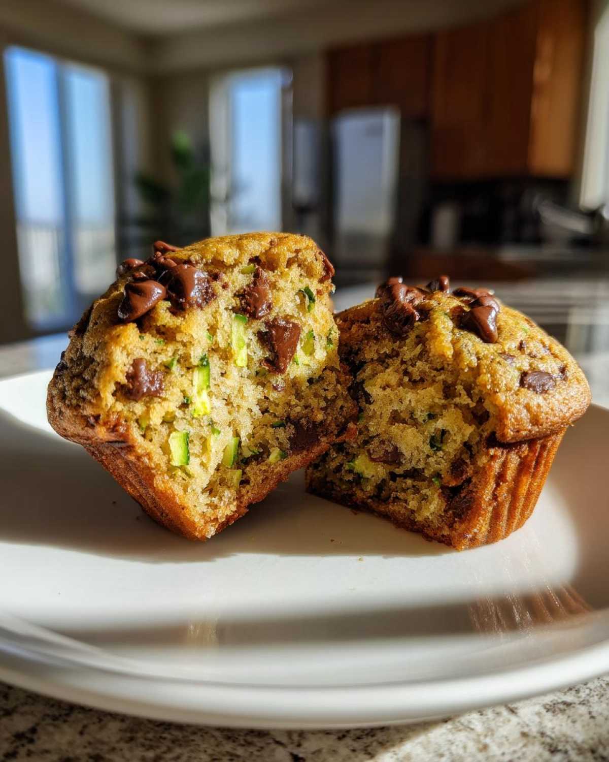Chocolate chip zucchini muffins - detail 1