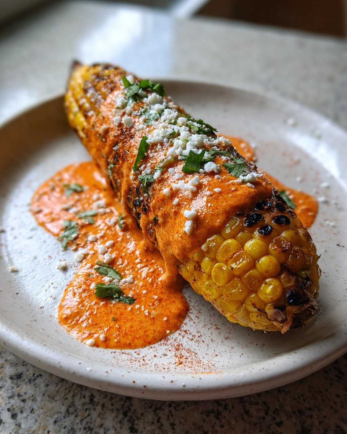 Spicy Mexican street corn - detail 2