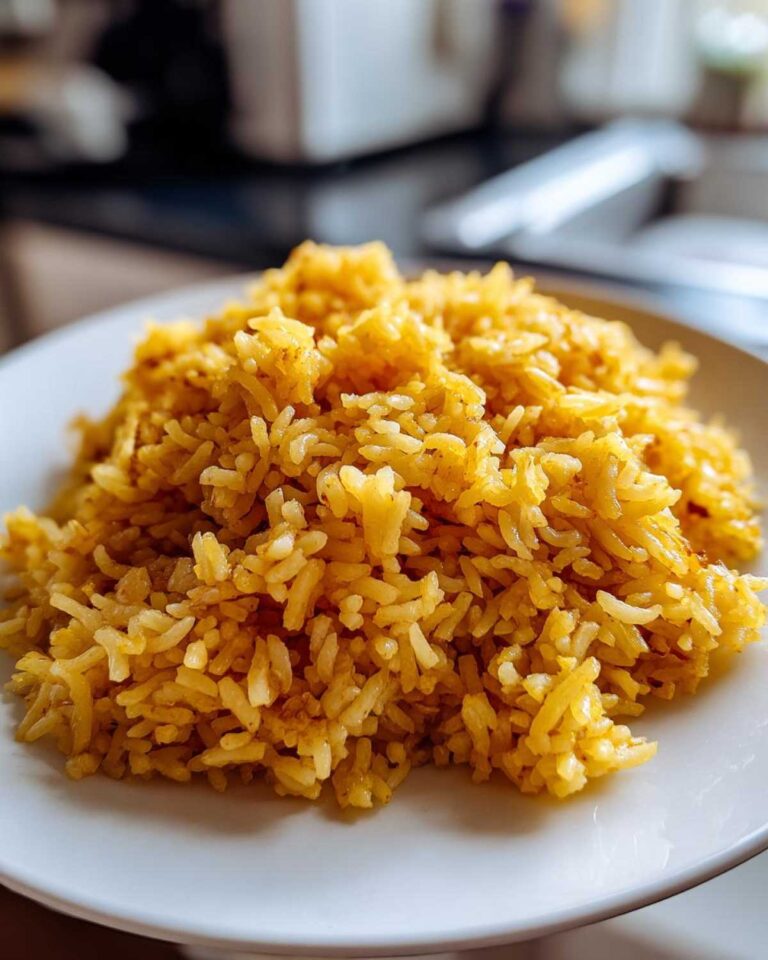 Golden Saffron Rice Pilaf: 4 servings