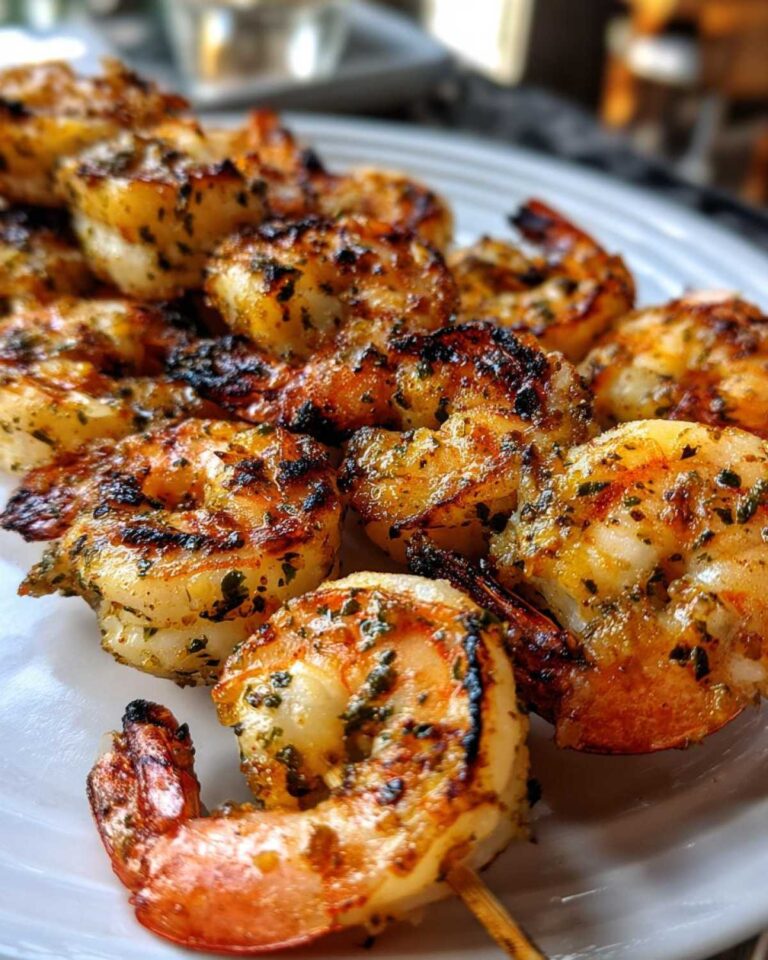 Zesty Lemon Garlic Shrimp Skewers 2 Ways